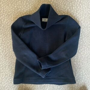 Dudley Stephens vello fleeced turtleneck in navy, size large